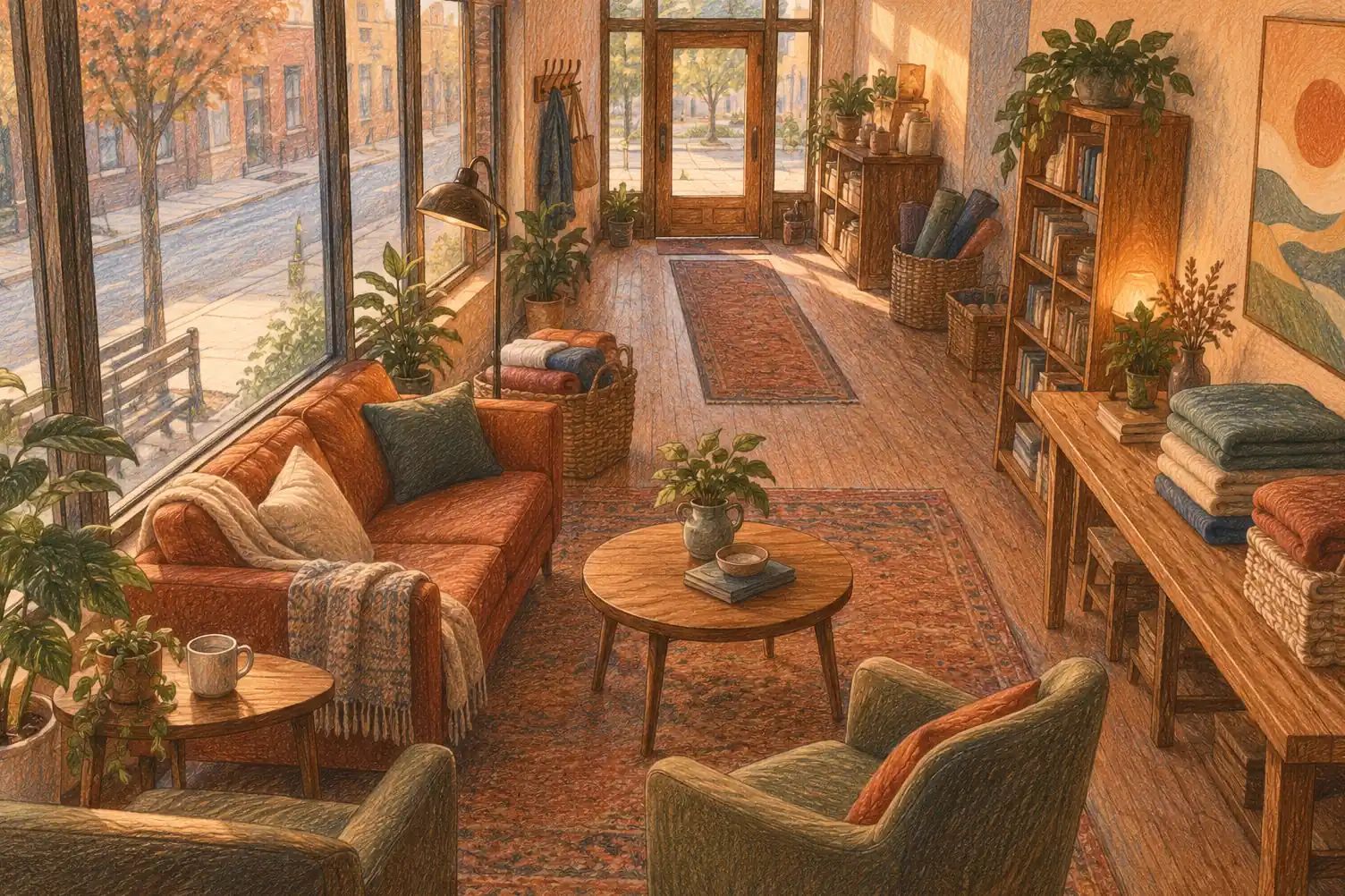 Illustration of healthcare businesses and their working space