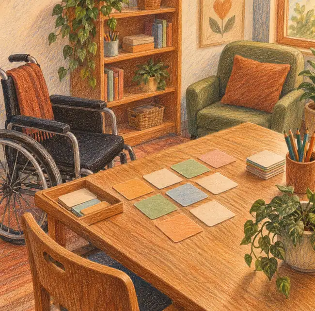 Illustration of healthcare businesses equipment and workspace